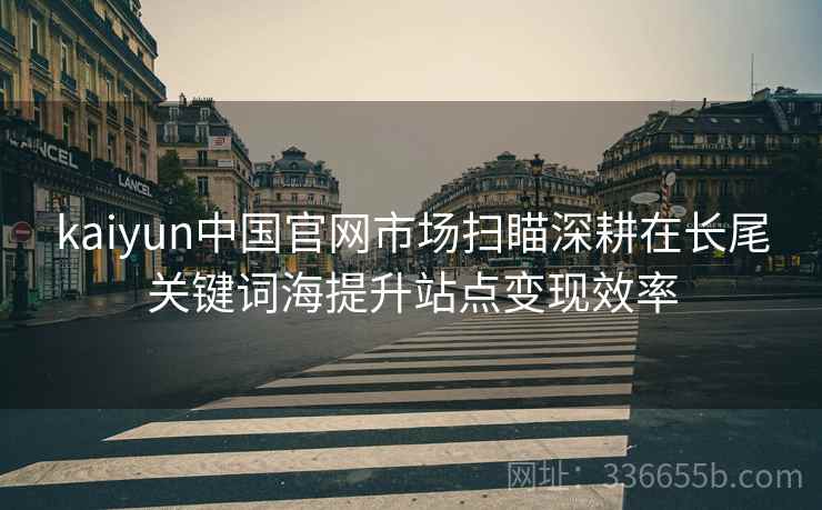 kaiyun中国官网市场扫瞄深耕在长尾关键词海提升站点变现效率