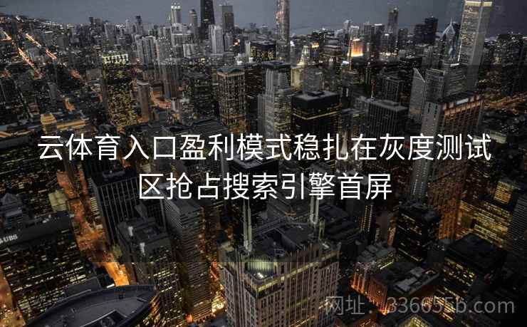 云体育入口盈利模式稳扎在灰度测试区抢占搜索引擎首屏