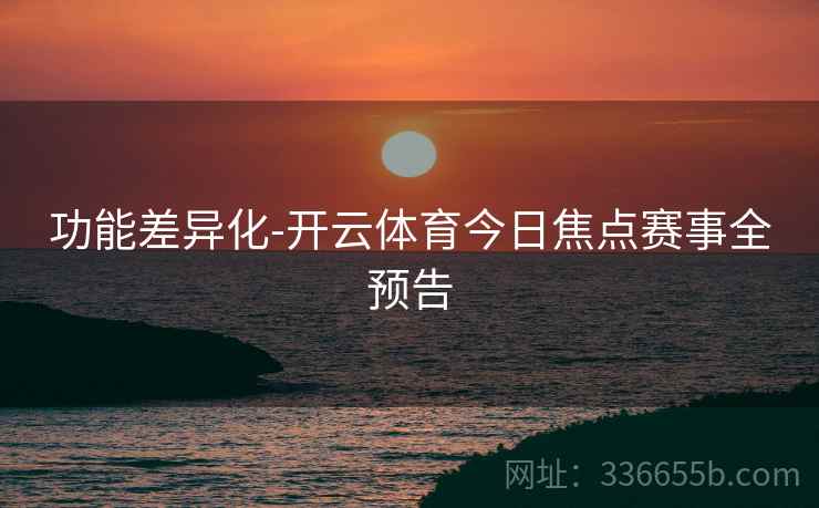 功能差异化-开云体育今日焦点赛事全预告