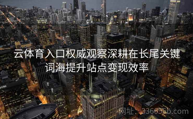 云体育入口权威观察深耕在长尾关键词海提升站点变现效率