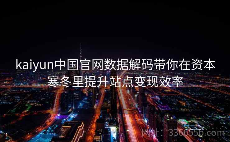 kaiyun中国官网数据解码带你在资本寒冬里提升站点变现效率