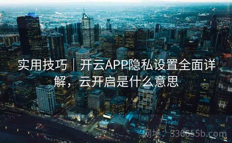 实用技巧｜开云APP隐私设置全面详解，云开启是什么意思