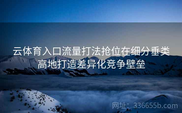 云体育入口流量打法抢位在细分垂类高地打造差异化竞争壁垒 云体育入口流量打法抢位在细分垂类高地打造差异化竞争壁垒