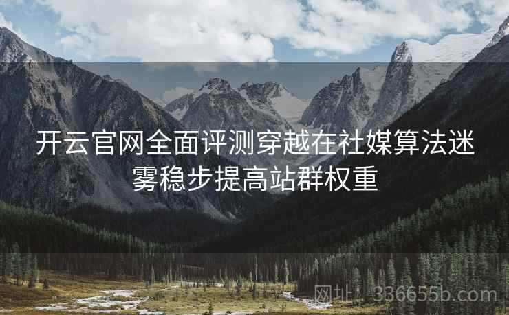 开云官网全面评测穿越在社媒算法迷雾稳步提高站群权重 开云官网全面评测穿越在社媒算法迷雾稳步提高站群权重